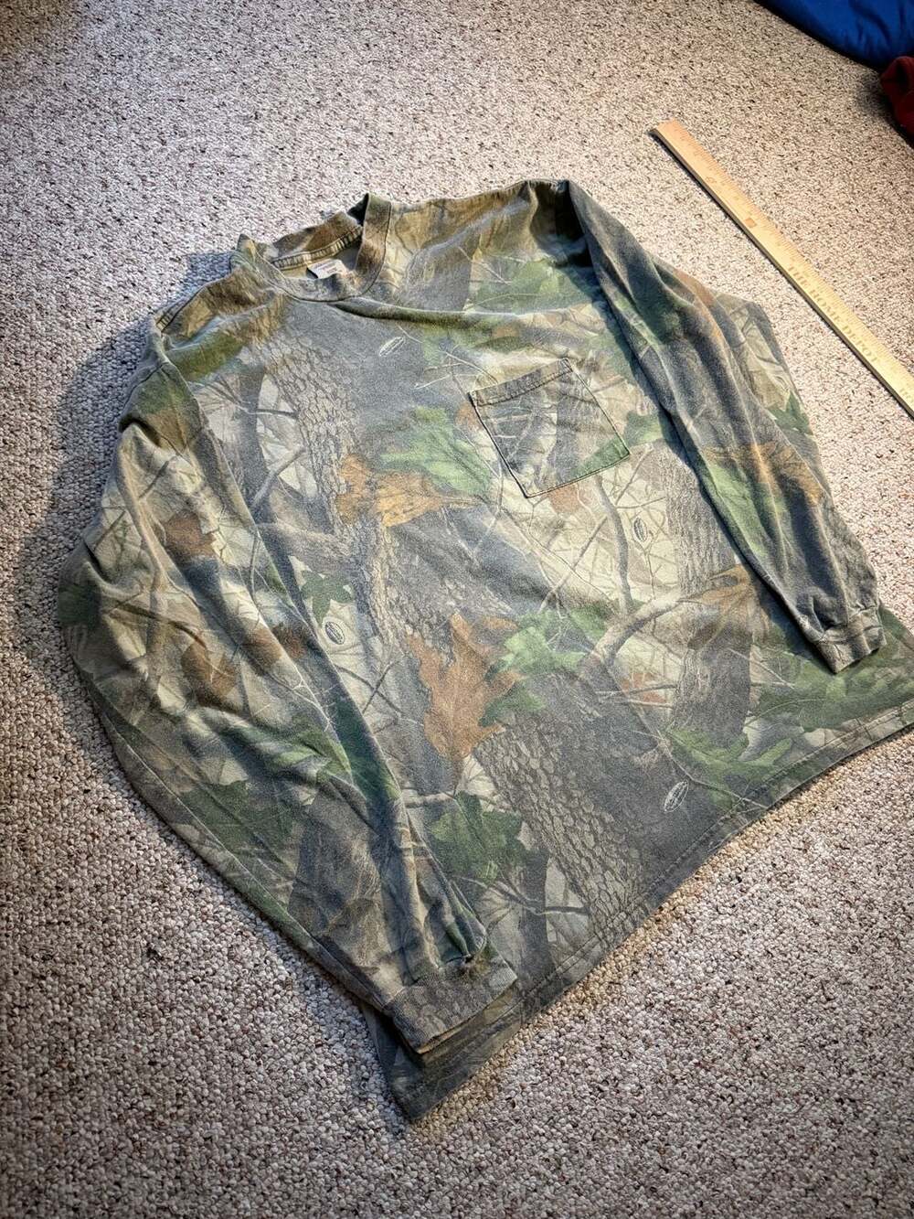 Liberty RealTree Hardwoods Camo‎ Long Sleeve Pocket T-Shirt Size XL